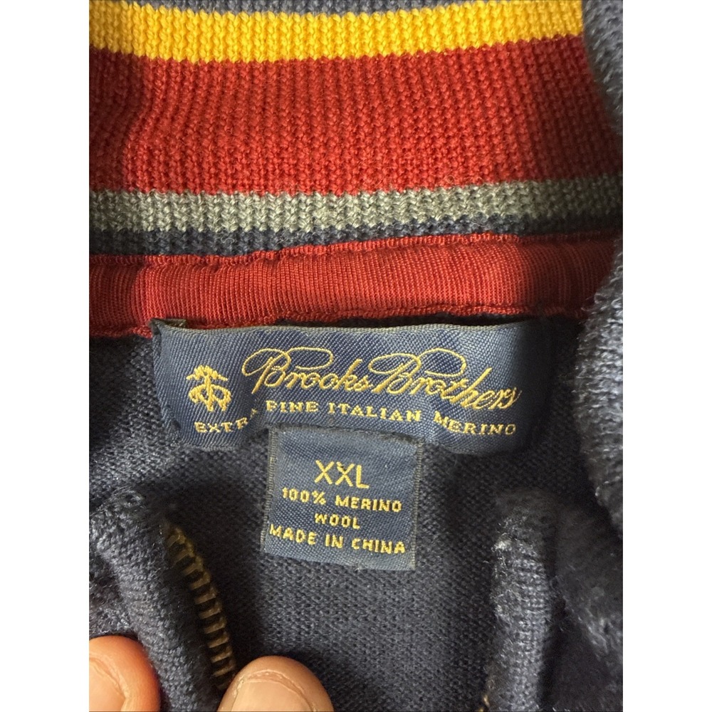 Brooks‎ Brothers Bundle 3 Pack Extra Fine Merino Wool Sweater Men XXL 1/4 & Zip - Picture 5 of 16
